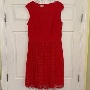 London Time Elegant Coral Lace Dress